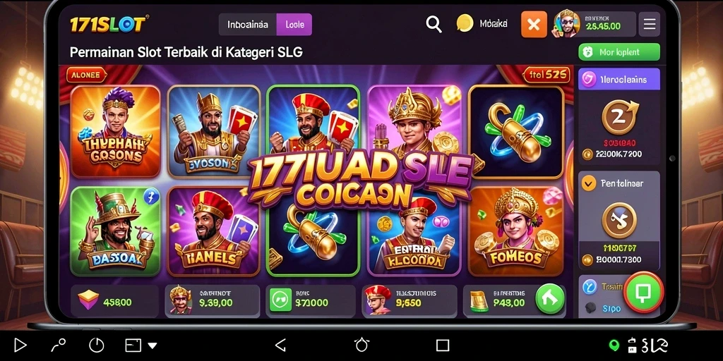 Screenshot gameplay menarik dari 171SLOT dengan berbagai tema slot.