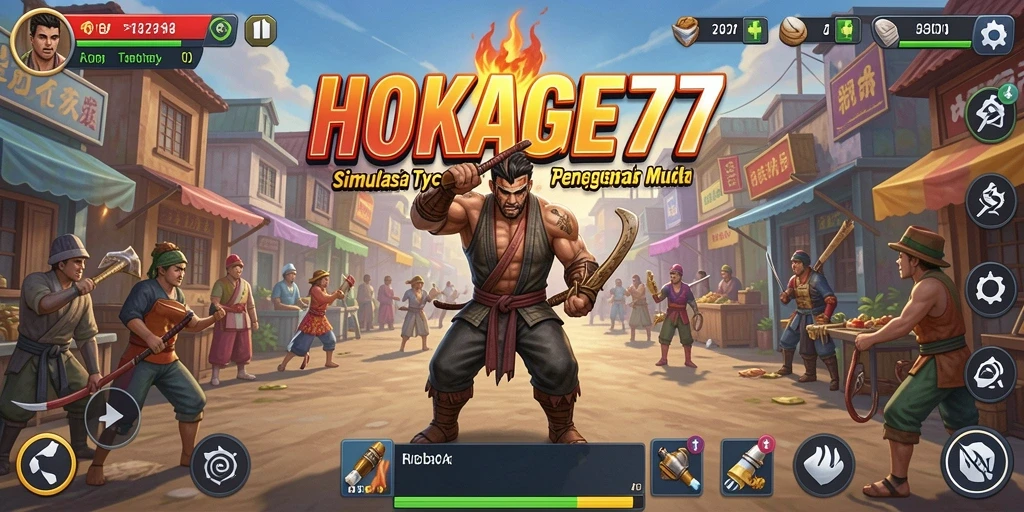 Tangkapan layar gameplay HOKAGE77 menampilkan keseruan membangun bisnis.