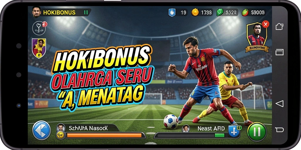 Tampilan gameplay HOKIBONUS yang penuh aksi olahraga.