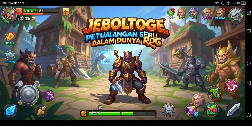 Screenshot gameplay JEBOLTOGEL yang menampilkan petualangan RPG seru.