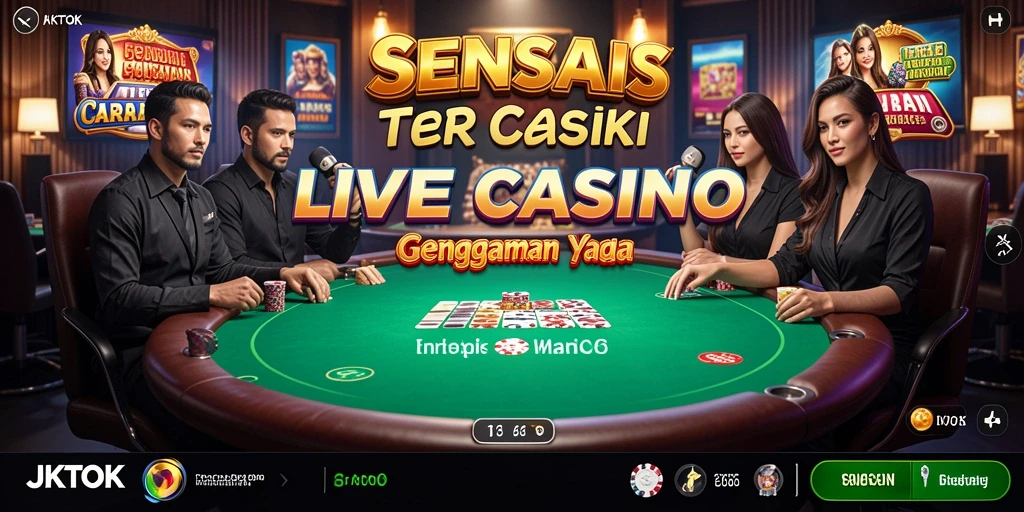 Tampilan gameplay Live Casino yang mendebarkan di JKTOK.