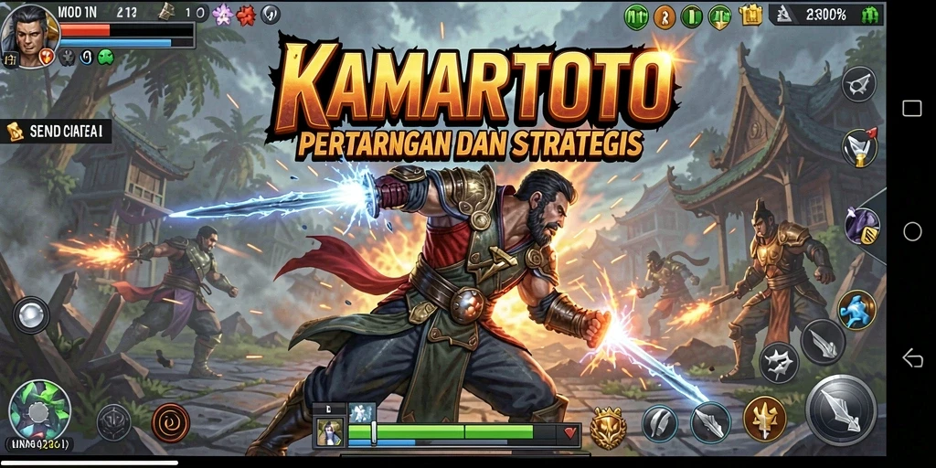 Tangkapan layar KAMARTOTO menampilkan aksi pertarungan yang intens dan grafis yang menawan.