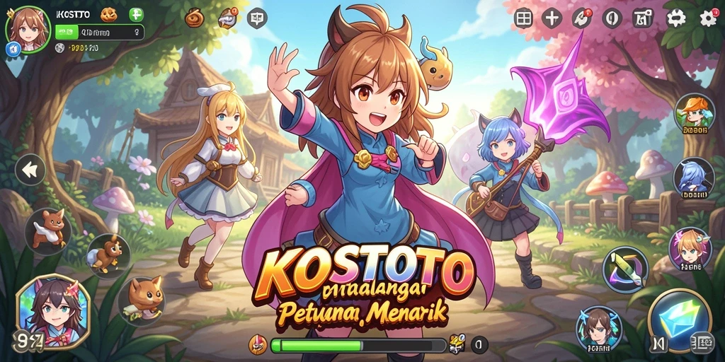 Tampilan screenshot KOSTOTO yang menampilkan aksi seru dalam gameplay Anime.