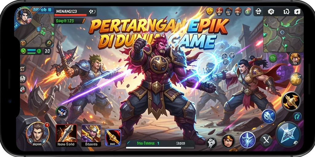 Tampilan gameplay seru dan menegangkan dalam MENANG123.