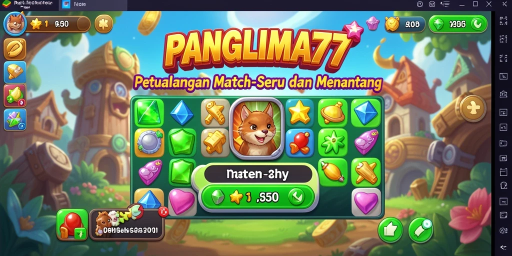 Tampilan gameplay seru dari PANGLIMA77 dengan tantangan Match-3.