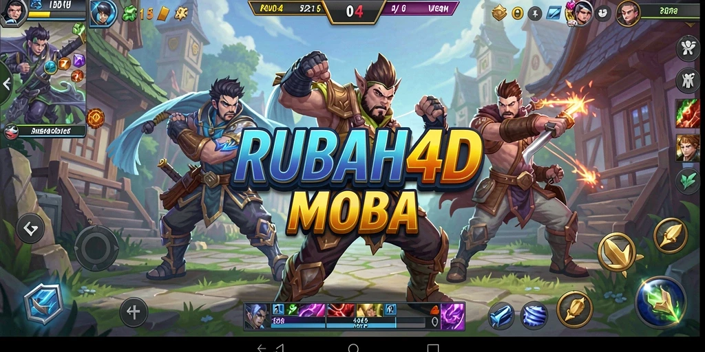 Screenshot gameplay RUBAH4D dengan pertarungan seru MOBA.