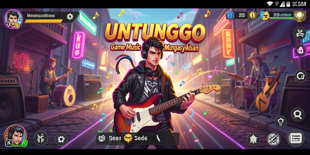 Tangkapan layar utama UNTUNGGO menampilkan gameplay yang menggugah semangat.